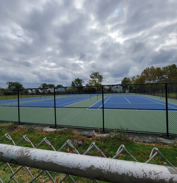 New Pickle Ball Courts behind roperty